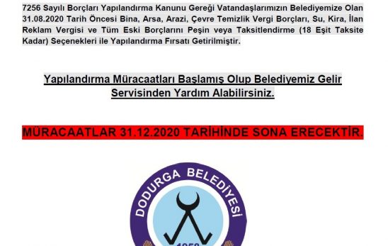 BORÇLARINIZI YAPILANDIRIYORUZ